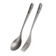 HWZBBEN pure titanium spoon Western food tableware portable spoon fork adult travel eating stirring spoon coffee spoon high-end chopsticks fork and spoon set
