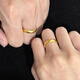 Sanskrit 9999 pure silver ancient heritage gold-clad silver ring couple ring for men and women Valentine's Day frosted gift