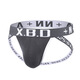 Zi Jiafu Men's Underwear Sexy Sexy Double Thong M Men's Thong Sexy U Protruding Thong Breathable Sexy Underpants Revealing Buttocks Double Black XXL (Recommended 150-170Jin Jin equals 0.5kg)