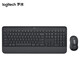 Logitech MK650 Wireless Keyboard and Mouse Set Full Size Keyboard Bluetooth Keyboard and Mouse Business Office Keyboard and Mouse Set Office Mouse Keyboard MK650 Commercial Edition [Graphite Black Guaranteed 2 Years of Repair]