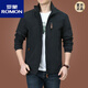 Romon Outdoor Herrenjacke Herbst und Winter 2025 Neue Herbstkleidung für Männer mittleren Alters und Fleece-Jacke Herren Frühling und Herbst Dick 9898 Dunkelblau plus Fleece Style M