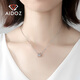 Aido Diamond PT950 Platinum Small Waist Necklace Platinum Transfer Bead Set Chain for Girlfriend Weight 4.3-4.5 Grams + Delivery Certificate