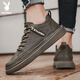 Playboy (PLAYBOY) men's shoes 2025 autumn and winter shoes men's fashion sneakers men's leather shoes trendy business casual shoes brown 41