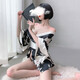 High-End sexy Kimono Pyjamas Sexy Unterwäsche Frauen extremer Verführungsuniform-Set Japaner Stil Walnuss Open-End-Freie können außerhalb Paare getragen werden, um Sex zu stimulieren, und Ekstase-Büro kann eingesetzt werden.