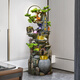 
Botianxuan large-scale floor-standing rockery flowing water fountain ornaments for living room, wealth, feng shui wheel humidifier, high mountain circulation waterscape decoration 9934 medium size 53*38*133.6cm