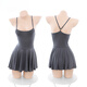 Zhiwen black silk pure desire attack speed couples fighting clothes and underwear sexy couples flirting pajamas stimulate high-end sm shame sexy pure royal suspender skirt [extra large] 6625 large size recommendation 120-160Jin [Jin equals 0.5 kg]