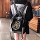 Mike Smith Damens Bag Rucksack Frühling und Sommer Neue Elefant Hot Diamond Fire Mode vielseitig große Kapazität Dreizwecke Rucksack Freizeitmodell-Trendy CK1694 Silber