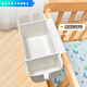 Crib hanging storage hanging basket diaper bedside diaper storage bag dormitory bed hanging bag bed fence storage box cream white partition adjustable