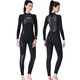 DIVE&SAIL wetsuit men's 3MM one-piece snorkeling suit surfing suit women's thickened thermal suit winter swimsuit jellyfish suit 1.5MM women's black XL women's