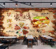 Home new restaurant special snack bar gourmet background wall special decorative painting self-adhesive sticker mural 120cm wide * 70cm tall