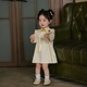 Remdine one-year-old baby dress autumn new girl Tang suit dress princess children's national style cheongsam catch week dress apricot long sleeve 80