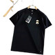仓石一树潮牌高端轻奢男士T恤短袖夏季新款宽松休闲重磅情侣上衣 黑色 XL