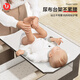 
ULOP (ULOP) baby cot splicing bed multi-functional baby bed with diaper table movable newborn nap bed baby cradle type crib [brown mat + mosquito net + diaper table]