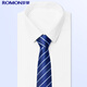 Romon tie men's business formal striped style versatile interview work wedding bow tie 8cm hand-made gift box