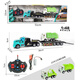 Saibao Remote Control Remorque Transport Tamion FlatBed Truck Truck Semi-Trailer Engineering Vehicle Model's Child's Charging Toy garçon télécommande American Oil Tanker Standard