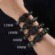 Eternal Symbol Collection Natural Obsidian Pixiu Bracelet Color Eye Bracelet Plate Play Bead Jewelry for Men and Women Couple Collection Color Eye Obsidian Pixiu Bracelet 14mm