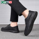 Crocodile Katile Crocodile Zapatos de cuero casual para hombres cómodos con suela suave de mediana edad y anciana zapatos de papá de moda para hombres 1428 negro 44