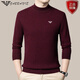 ARMANI EXCHANGE Armani pure cashmere sweater men's half turtleneck thickened sweater winter knitted base cardigan for men black half turtleneck L 170 recommended weight 125-140Jin Jin equals 0.5 kg