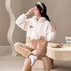 Xinai Centennial Pajamas for women in winter coral velvet warmth and thickened casual cartoon flannel red women's home clothes and outerwear suit MX6621 women M