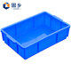 Guxiang plastic box rectangular small square box material box thickened turnover box component box storage box tool box parts box turtle box X6# blue 385*245*100mm 2 pieces