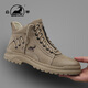 Botas de cuero Martin Boots de Ram Men's Men Men Botas de cuero para hombres Autumn and Winter Style Británico de cuero genuino Retro Martin botas Martin Boot Boot Boots de cuero Men NY3523 Color de arena 40