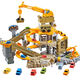 Meibosen Engineering Rail Car Slide Small Zug Parkplatz Autos vorbei das Level Abenteuer 3 Jahre alte 4 Toys Jungen und Kinder Bergbau Engineering Rail Adventure [Geschenkbox] Electric [Normale Version] 6 Kleinwagen + Karte + Straßenschild + Kohlenball