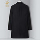 Bivalli Paul autumn and winter mid-length coat men's trend Korean version men's warm wool jacket black 52