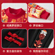 Paw Paw Team makes great achievements New Year's wear children's velvet sweatshirt autumn and winter round neck top girls red sweatshirt trendy cool suit 0343 110