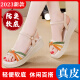 American Camel Xiaojia genuine leather sandals for women 2024 summer outer wear new women's shoes versatile lightweight deodorant women's sandals beige summer sandals artifact 38