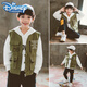 迪士尼（Disney）男童工装风马甲秋装2024新款儿童洋气背心中大童男孩韩版马夹外套 黑色 160cm