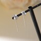 MIMORE S925 silver four-leaf clover tassel ear wire women's trendy high-end temperament earrings sweet and versatile small fresh earrings