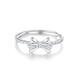 Mengjinyuan PT950 platinum ring fugitive princess bow open ring, birthday gift for girlfriend, about 2.1g