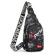 New Nurse Xin's New Chest Bag Men and Women Single-Hofiler Crossbody Bag de Oxford tela Oxford Mochila Sports Riding Chox Crossbody Bag 9901 Actualización de espesor de hoja negra/actividades repelentes al agua 00:59