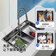 
OULIN (OULIN) [package installation] Kitchen sink large single tank waterfall washing basin integrated basin nano 304 stainless steel nano gray 80*48/induction faucet 9903G