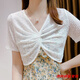 Shisai lace small vest short top shawl summer skirt with thin suspender skirt sunshade ice silk cover blouse Apricot single pullover short sleeve 701 S 85-100Jin [Jin equals 0.5 kg]