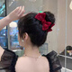Beautiful National Day performance children's ball head grabber red small hairpin girl's bow hair accessories hairpin female hairpin headdress red diameter 6.5cm