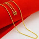 Yingtang Old Phoenix Gold Store model 999 gold-plated silver water wave necklace women's silver personalized bead chain clavicle chain gold-plated silver-proof water wave chain 60 cm about 8 grams Lao Fengxiang's same style