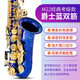 美音天使 降E调中音萨克斯乐器风管成人初学者专业演奏考级款大咖推荐 M22爵士蓝-升级双筋+双笛头+教学