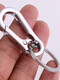 Key chain men's stainless steel car ring high-end women's cute ring high-end nail scissors ear pick key chain ring 1 set of key chains