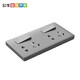 Bull G28 gray socket panel 86 concealed wall power supply two-position three-position five-hole socket with switch two-position one-open five-hole socket