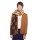 Gucci (GUCCI) scarf for men and women, GG double-sided wool jacquard double-sided scarf shawl 4G350 2179 caramel color purchasing agent