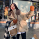 Hooded short down jacket for women in winter, super good-looking for little people, 90 white duck down thickened jacket, color matching XS