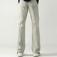 Black box white American retro jeans men's vibe high street retro trendy brand washing yellow mud dyed pants slim straight flared pants CYXFS-N826 yellow mud color 2XL