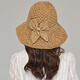 Yona French Plaw Hat Big Brim Vacation Sun Protection Sun Femme Summer Summer Protection Sun Face Small Sun Hat Bage Chatle Fisherman Hat Khaki Head Circonférence 54-60cm