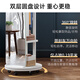Il Jiangong Drack Mirror Cabinet de rangement intégré Yangyuan Miroir en bois massif Miroir Full-Body Mirror de mise au plancher avec armoire de maquillage Modèle d'entrée de gamme 1713X - Crème Bott