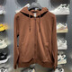 Li Ning Autumn Men's Sports Fashion Chaqueta Color de algodón puro Cardigan sudadera con capucha AWDT967 Polio de piedra 967-7 XL180