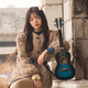 创京懿选单板尤克里里女生款儿童小吉他初学者入门高颜值乌克丽丽乐器 碧云日暮23寸+套礼包