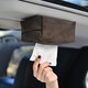 Runhua New Year's high-looking car roof tissue box magnetic car tissue box automatic ceiling car sunroof tissue box hanging car use thin leather graphite black
