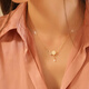 Farcoko Camellia Necklace Women's New High-end Light Luxury Niche Clavicle Chain Birthday Chinese Valentine's Day Gift for Girlfriend and Wife Camellia Necklace Fast Delivery in the City