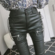 Duoxian Internet Promi Frauenhose Herbst und Winter Koreanischer Gurt Reißverschluss und Samtleder-Lederhosen hoher Taille Bleistift Fußhose und Samtlederhosen Zipper 9928 Modell S 80-95jin [Jin Equals 0,5 kg] Kartencode wird empfohlen, um einen Big-Shot zu machen, um einen Big-Shot zu machen